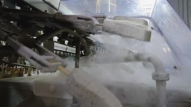 Freezing Ice Cream Conveyor Ice Cream Production Process Conveyor Ice — Stockvideo