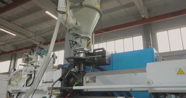 Machine Thermoplastique Moulage Par Injection Processus Création Une Pièce Plastique — Video