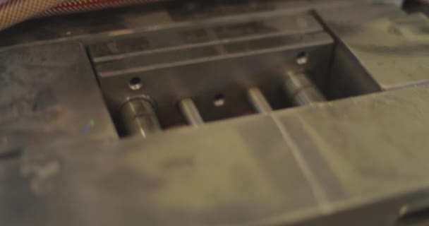 Máquina Termoplástica Moldeo Por Inyección Proceso Creación Una Pieza Plástico — Vídeos de Stock