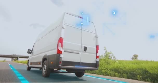 Iot Logistik Lieferung Von Waren Mittels Iot Transport Konzept Des — Stockvideo