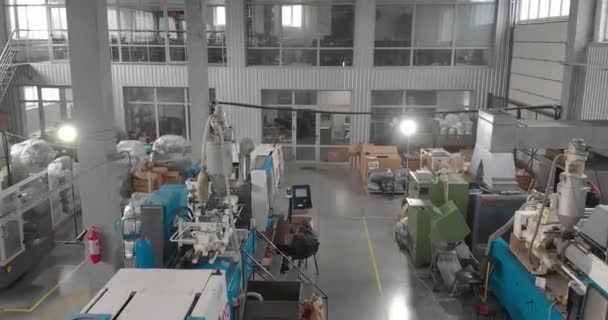 Máquina Termoplástica Moldagem Por Injeção Loja Com Máquinas Para Produção — Vídeo de Stock