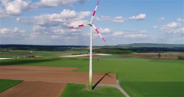 Generator Energii Wiatrowej Elektrownie Wiatrowe Odnawialna Energia Elektryczna Generator Wiatru — Wideo stockowe
