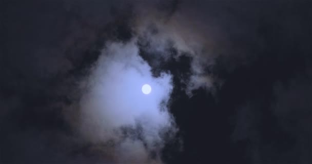 Full Moon Clouds Full Moon Movement Clouds Background Full Moon — Wideo stockowe