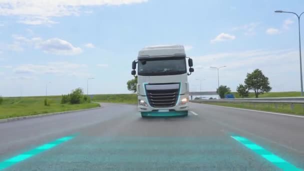Livraison Marchandises Avec Camion Intelligent Camion Intelligent Livre Des Marchandises — Video