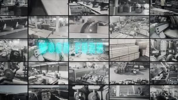 Εργοστάσιο Επίπλων Από Ξύλο Εργοστάσιο Κατασκευής Επίπλων Από Ξύλο Πλαίσιο — Αρχείο Βίντεο