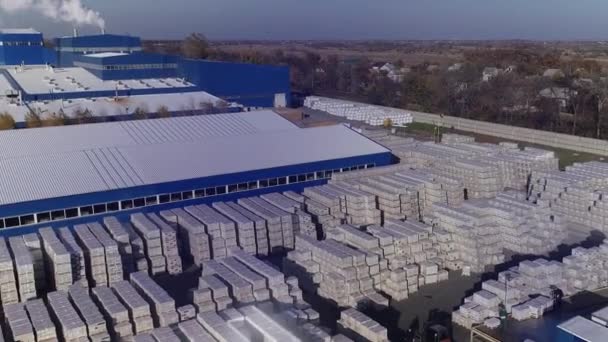 Σύγχρονο Εργοστάσιο Από Αέρος Έννοια Ενός Σύγχρονου Εργοστασίου Αεροφωτογραφία Τεχνολογικού — Αρχείο Βίντεο