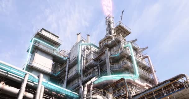 Exterior Chemical Factory Smart Chemical Plant Concept Smart Enterprise Concept — Stock Video