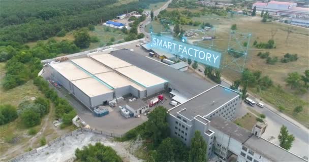 Exterior Chemical Factory Smart Chemical Plant Concept Smart Enterprise Concept — Stock Video