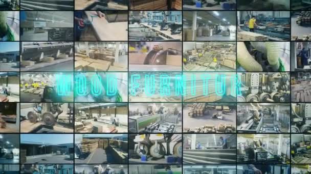 Εργοστάσιο Επίπλων Από Ξύλο Εργοστάσιο Κατασκευής Επίπλων Από Ξύλο Πλαίσιο — Αρχείο Βίντεο