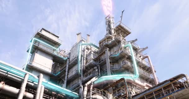 Exterior Uma Fábrica Químicos Conceito Planta Química Inteligente Conceito Empresa — Vídeo de Stock