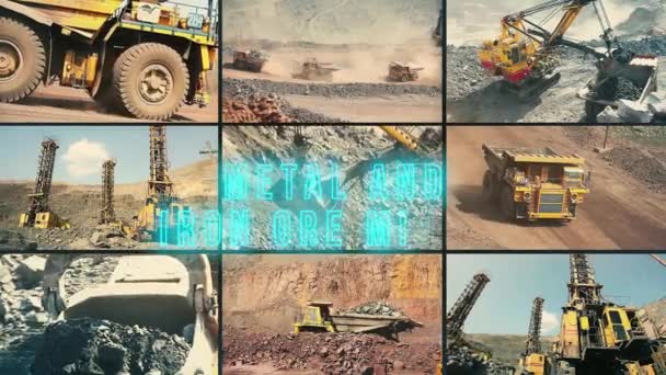 矿石开采和冶金 矿石开采和冶金开口框架 矿石开采和冶金屏保 — 图库视频影像
