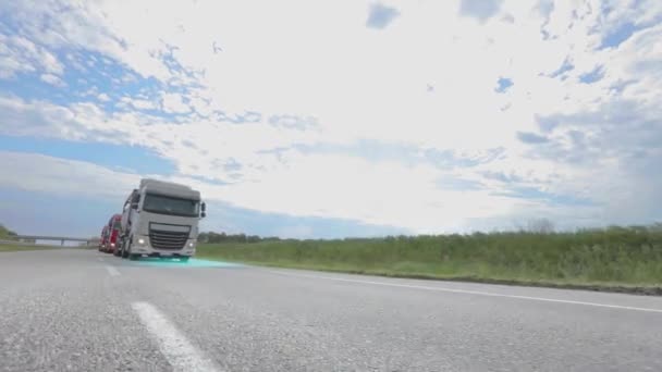 Consegna Intelligente Concetto Camion Con Intelligenza Artificiale Visualizzazione Camion Intelligente — Video Stock