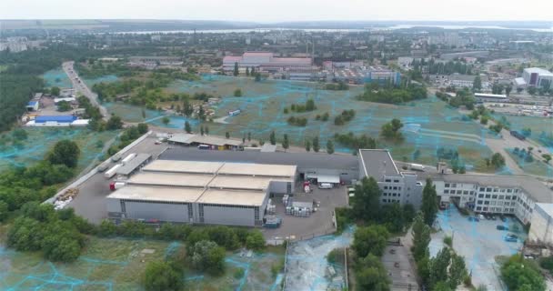 Kemikalieanläggningens Flygvy Smart Kemisk Fabrik Tank Lastbil Den Kemiska Fabrikens — Stockvideo