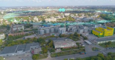 Bir baz istasyonu sinyal yayınlıyor. Kuleden sinyal iletiminin görselleştirilmesi.