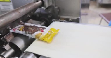 How ice cream is made. The process of making ice cream. Automated ice cream factory.