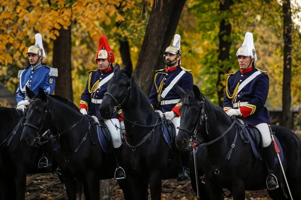 Bukareszt Rumunia Listopada 2022 Konni Rumuńscy Jandarmi Jeźdźcy Konni Rumuńskiego — Zdjęcie stockowe