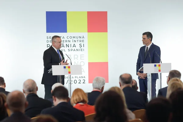 카스텔론 플라나 Castellon Plana 2022 스페인 정부의 대통령 페드로 산체스 — 스톡 사진