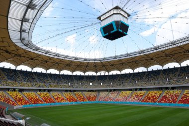 Bükreş, Romanya - 23 Mayıs 2024: Bükreş 'teki Boş Ulusal Arena Stadyumu.