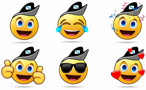 karikatür EMOTICON Komik palyaço yüzü