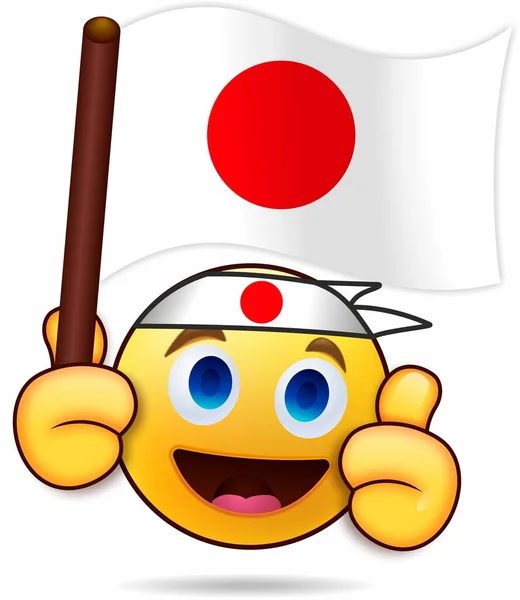 illustration of a cartoon character with a flag of japan
