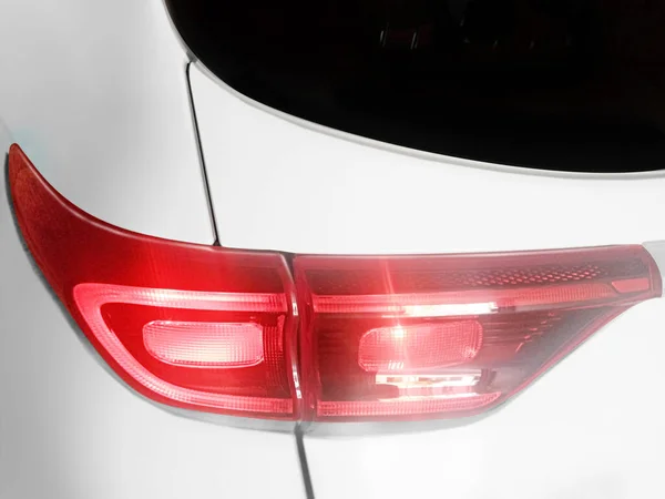 Red Car Headlight White Background — Stock Photo, Image