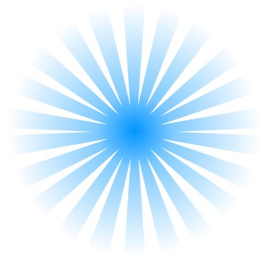 Kalın ışınları olan bir patlamada renk parlaması