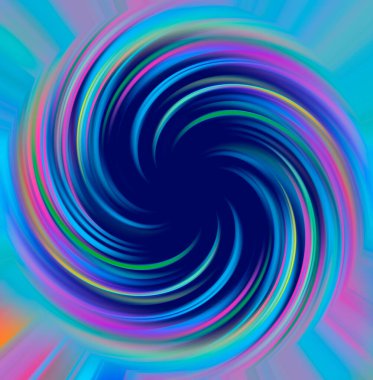 Mavi ve yeşil spiralli soyut bir arka plan. soyut arkaplan mavi, pembe ve mor renkli spiral