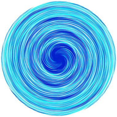 Soyut mavi spiral, girdap, dönme elementi. Çevir efektli, radikal, eşmerkezli çizgiler
