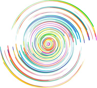 Radikal, yayılan çizgiler. Yıldız patlaması, güneş patlaması elementi. Dairesel, konsantre çizgiler