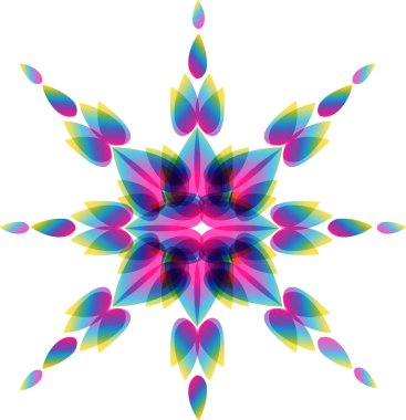 Lekelenmiş cam tarzında bir nilüfer çiçeğiyle soyut arkaplan