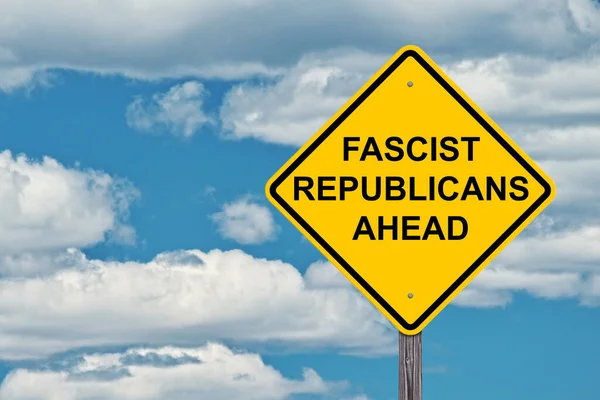 Faschistische Republikaner Vor Warnsignal — Stockfoto