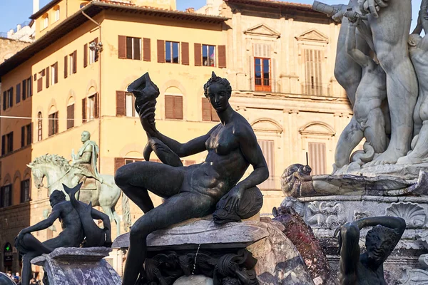 Doris Detail Aus Dem Neptunbrunnen Florenz Italien — Stockfoto