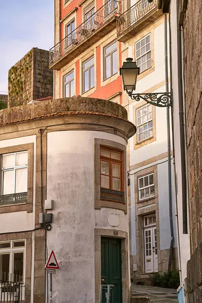 Porto Portugal Rua Estreita Íngreme Pitoresca — Fotografia de Stock