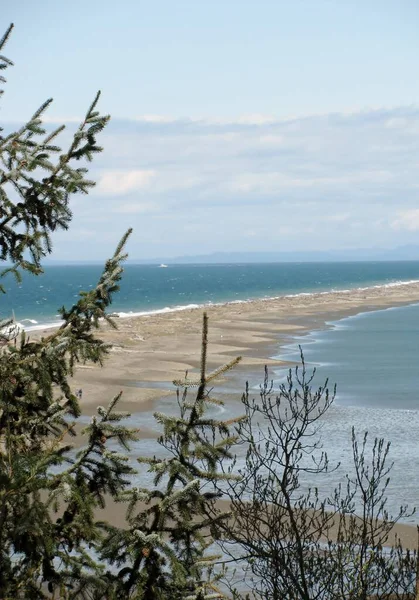 Langste Natuurlijke Zand Dungeness Spit Olympic Peninsula Verenigde Staten — Stockfoto