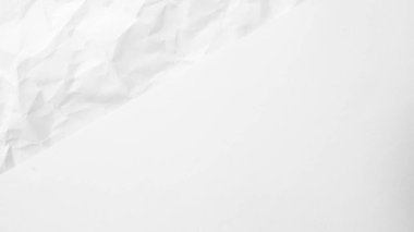 Beyaz Kağıt Doku arka planı. Metin için uzay kağıdı ile buruşmuş beyaz kağıt soyut şekil arkaplan