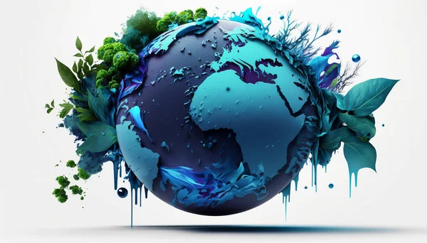 Earth day. Invest in our planet Saving water and world environmental protection concept