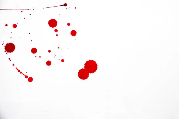 Blood Splatters Red Blots Watercolorrealistic Bloody Splatters Halloween Drop Blood —  Fotos de Stock