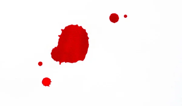 Salpicos Sangue Manchas Vermelhas Aguarela Salpicos Sangue Realistas Para Halloween — Fotografia de Stock