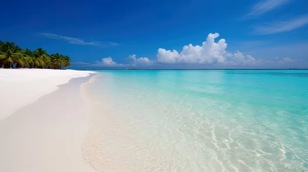 Όμορφη Καλοκαιρινή Αμμουδιά Παραλία Τροπική Παραλία Και Θάλασσαιστορικό — Φωτογραφία Αρχείου
