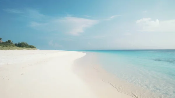 Piękny Urlop Lato Piaszczysta Plaża Tropikalna Plaża Morze Tło — Zdjęcie stockowe