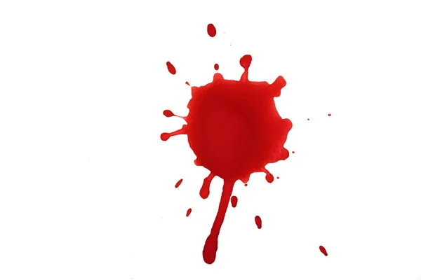 Blood Splatters Red Blots Watercolorrealistic Bloody Splatters Halloween Drop Blood — Stockfoto