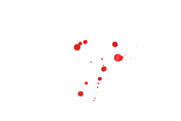 水彩斑斓的红色斑点现实的血淋淋万圣节滴血的概念 — 图库照片