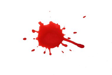 Blood splatters. Red blots of watercolor Realistic bloody splatters for Halloween Drop of blood concept