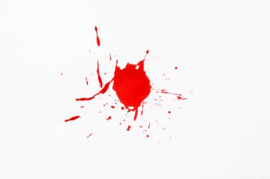 Blood splatters. Red blots of watercolor Realistic bloody splatters for Halloween Drop of blood concept