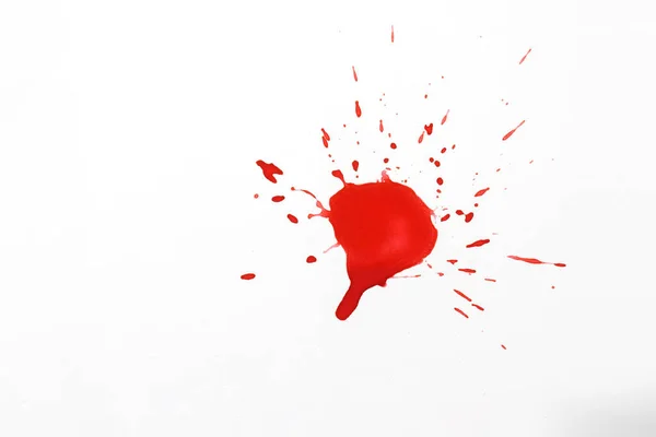 Blood Splatters Red Blots Watercolor Realistic Bloody Splatters Halloween Drop — Stockfoto