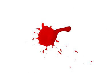 Blood splatters. Red blots of watercolor Realistic bloody splatters for Halloween Drop of blood concept