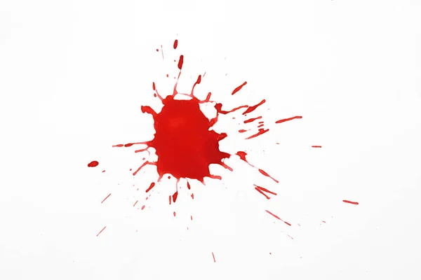 Blood Splatters Red Blots Watercolor Realistic Bloody Splatters Halloween Drop — 스톡 사진