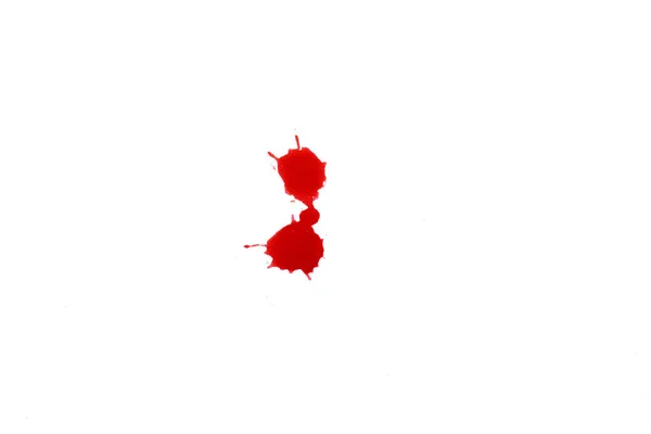 水彩斑斓的红色斑点现实的血淋淋万圣节滴血的概念 — 图库照片