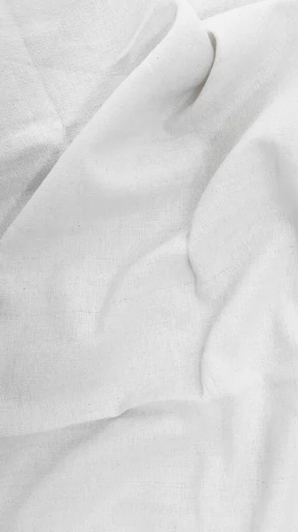 Органическая Ткань Хлопок Задний План Белое Белье Холст Измельченный Натуральный — стоковое фото