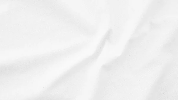 Fabric Cotton Backdrop White Linen Canvas Crumpled Natural Cotton Fabric — Stockfoto